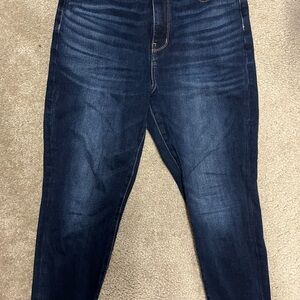 American Eagle Outfitters Blue Ankle Cropped Jeans with Modern Slim Fit